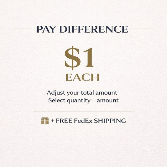 Custom Order Pay Difference